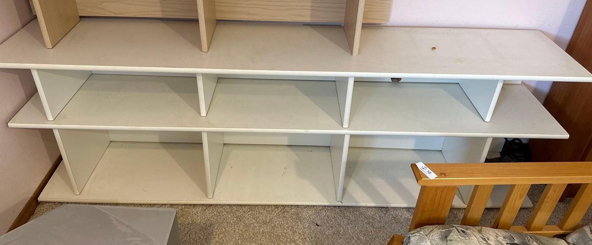 White Laminate Shelf Dresser
