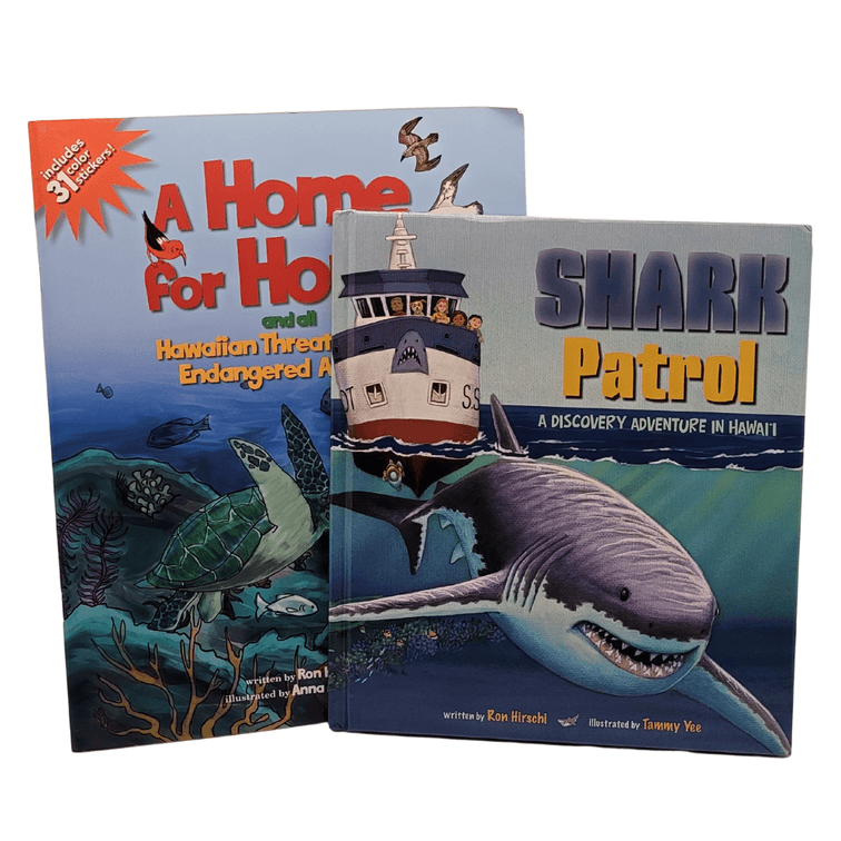 Home for Honu Book & Signed Copy of Shark Patrol by Ron Hirschi