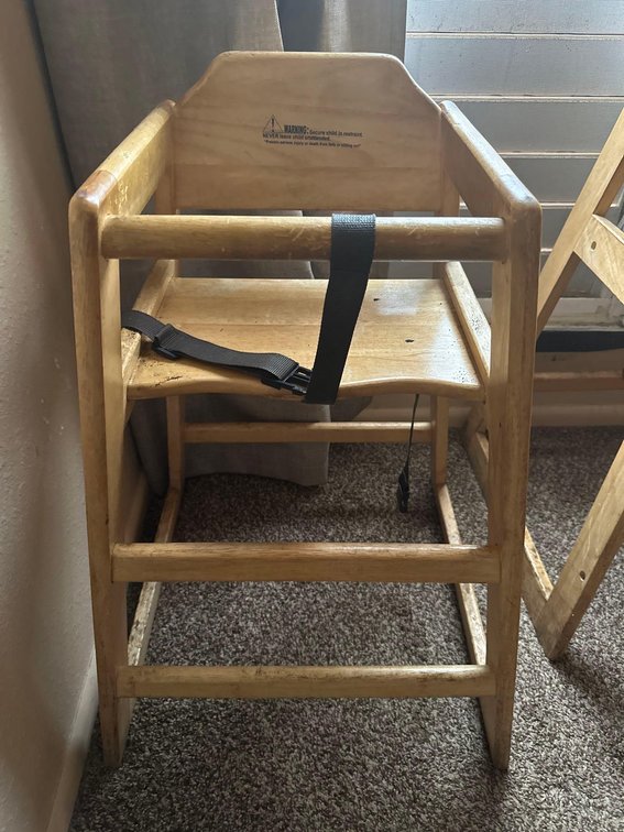 Wooden Child High Chair 