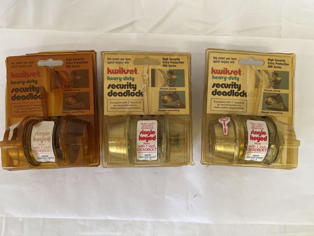 (X's3) Vintage Kwikset Deadbolt 