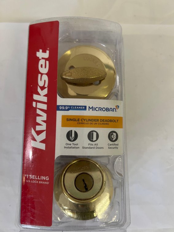 Kwikset Single Cylinder Deadbolt with Microban