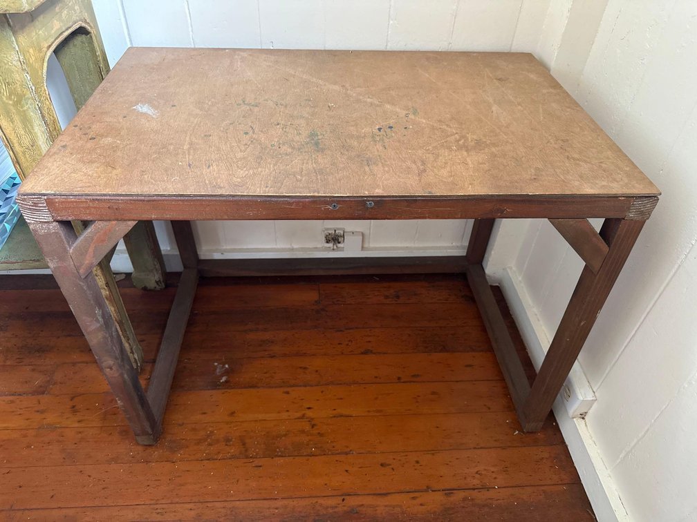 Vintage Wood Work Space / Desk 