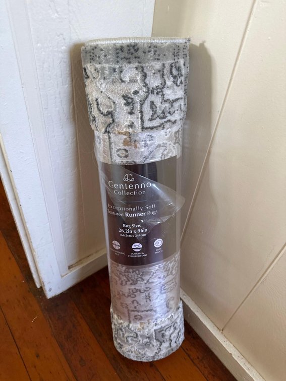 New in Plastic - Centenno Exceptionally Soft 26.2in X 96inch Rug Runner 