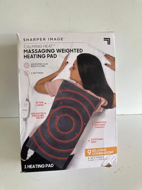 Sharper Image Calming Heat Massaging Weight Heat Pad 