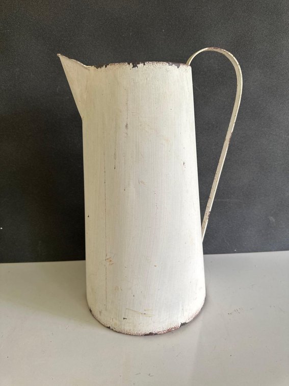 Vintage White Metal Pitcher 