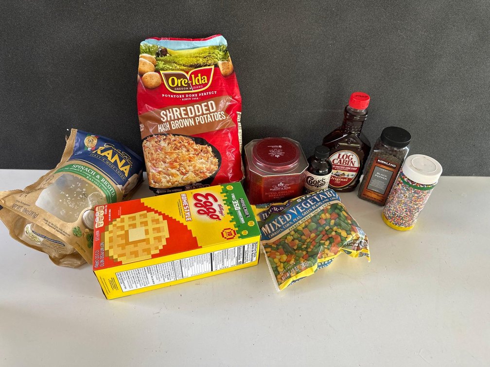Mixed Frozen Food and Pantry Items 