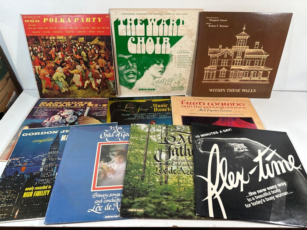 Vintage Mixed Vinyl Records 
