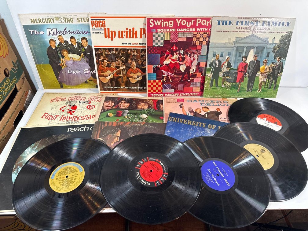 Vintage Mixed Vinyl Records 