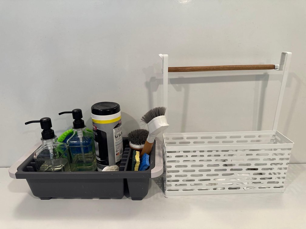 Mixed Lot of Cleaning Accessories and Organizer Baskets 