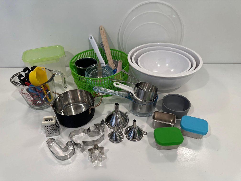 Mixing Bowls, Funnels, Cookie Cutters and More Kitchen/Baking Items 