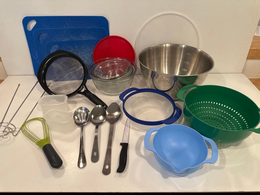 Cutting Boards, Mixing Bowls, Strainer and More 