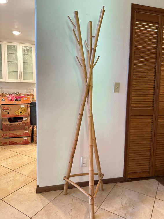 Island Bamboo Style Coat/Hat Rack 