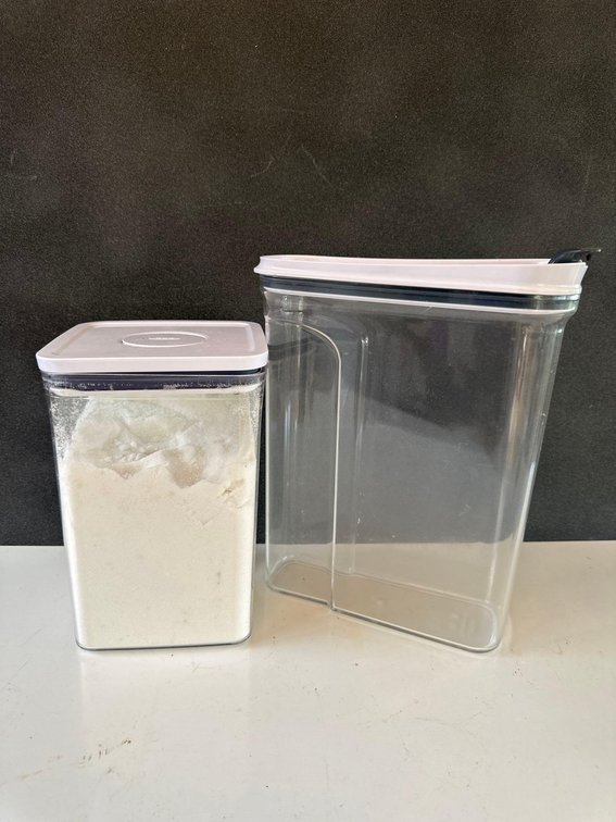 (X's 2) Dry Good Food Storage Bins 