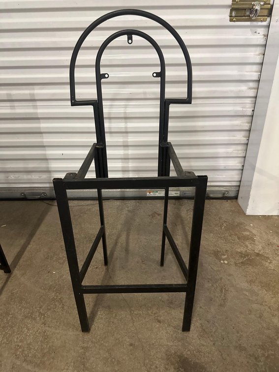 Metal Frame Highback Barstool - No Cushions 