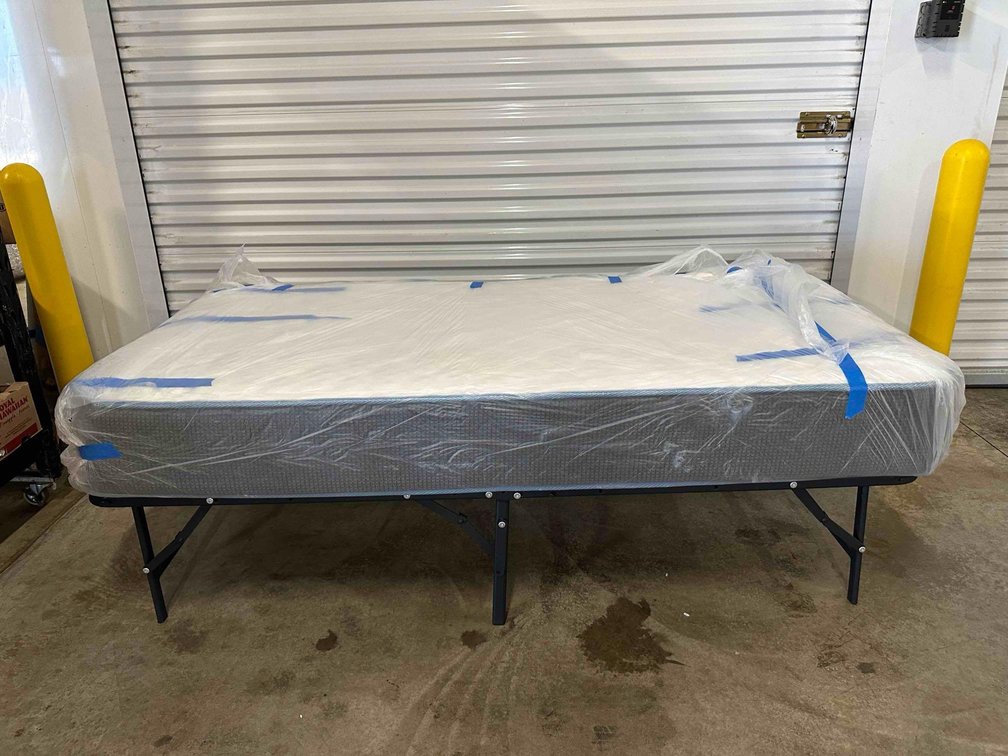 New Twin Bed Mattress and Metal Frame 