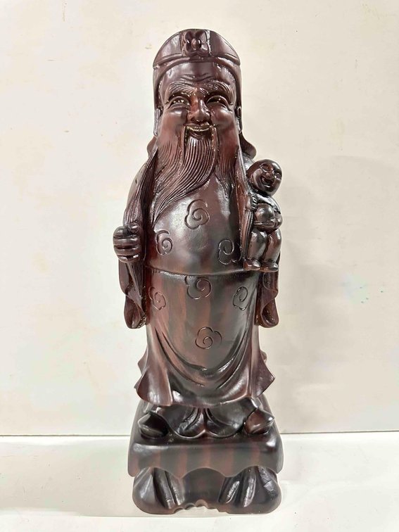 Chinese Wood Carved Statue 