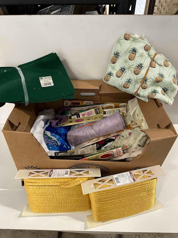 Mixed Lot of Sewing Accessories and Fabric 