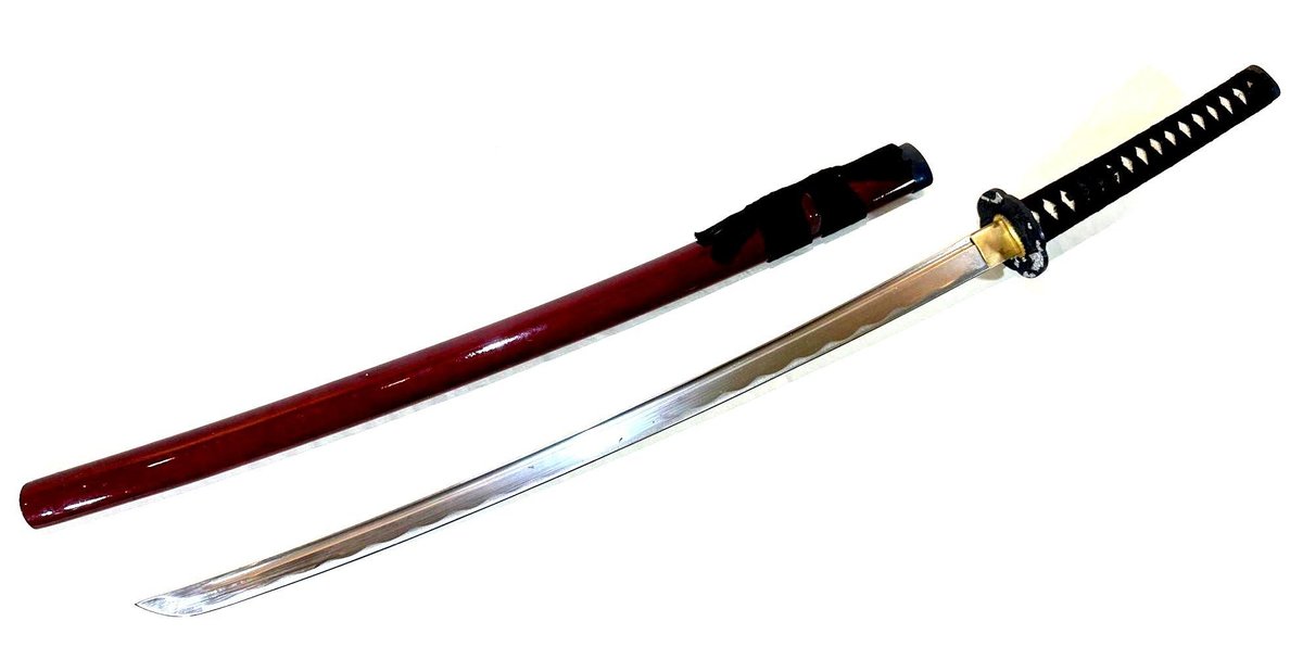 Masahiro MA-003 Sakura Cherry Blossom Samurai Katana Sword with Red Sheath 