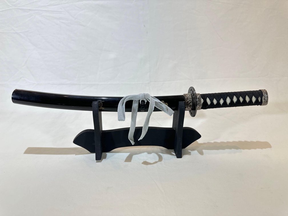 Japanese Tanto Short Sword on Stand 