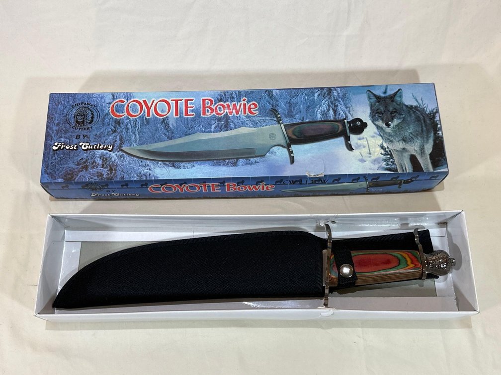 New in Box - Chipaway by Frost Cutlery Coyote Bowie Knife 