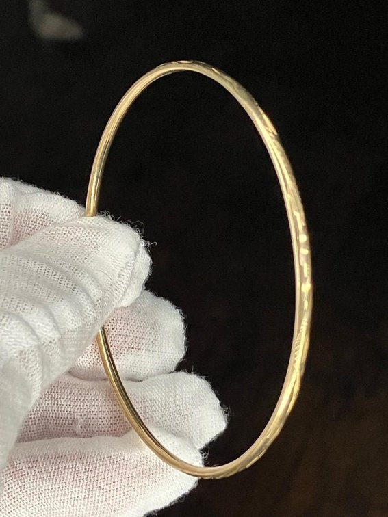 10K Genuine Gold Bangle Bracelet