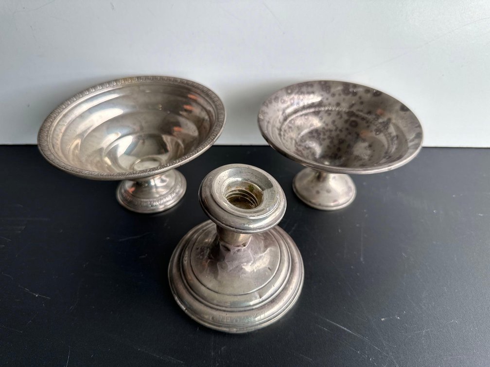 (X's 3) Weighted Sterling Silver Pieces 