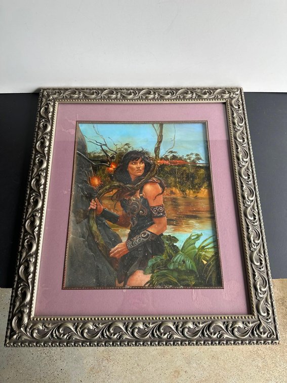 Original Zena The Warrior Princess Art Framed 