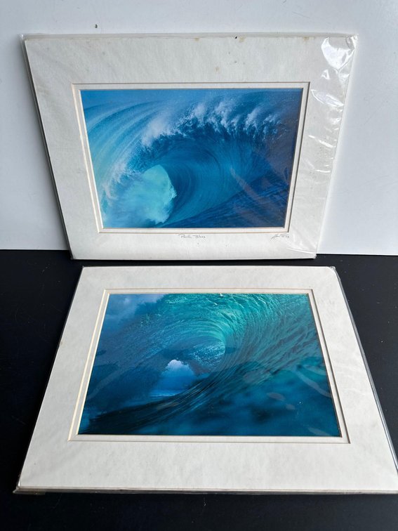 (X's 2) Matted Hank Fotos Surf Wave Photographs 