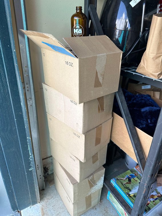 (X's 6) Cases of Glass Bottles 