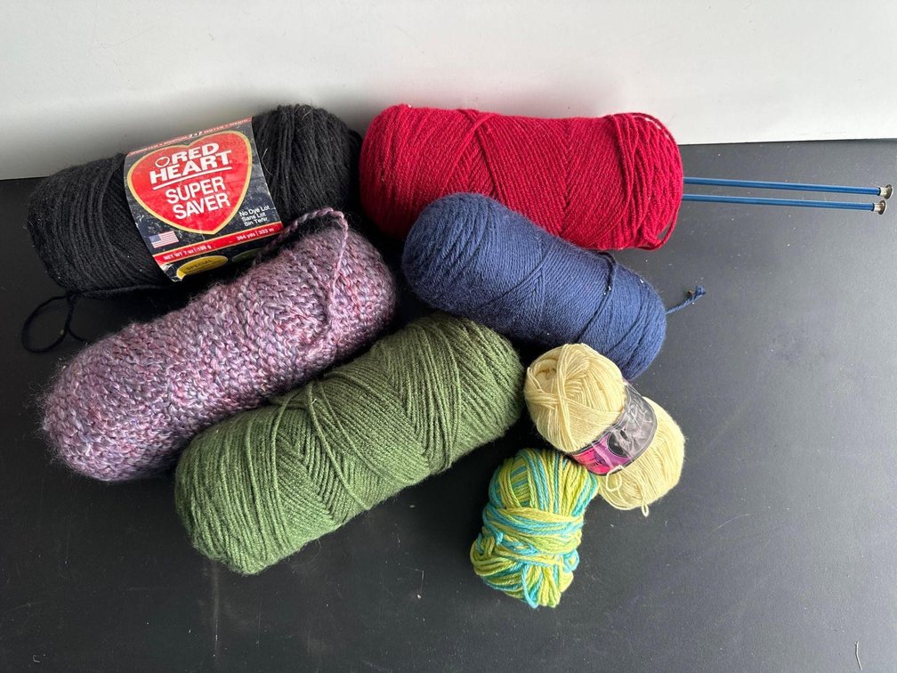 Yarn With Knitting Needles 