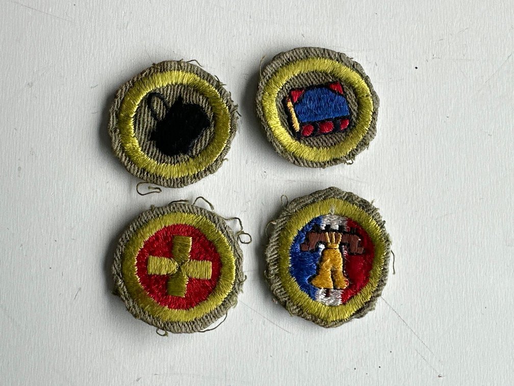 (X's 4) Vintage Boy Scout Merit Badges 