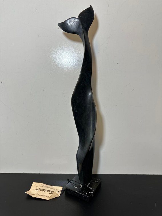 Arthur Dennis Williams Whale Tail Sculpture From Makawao HI 