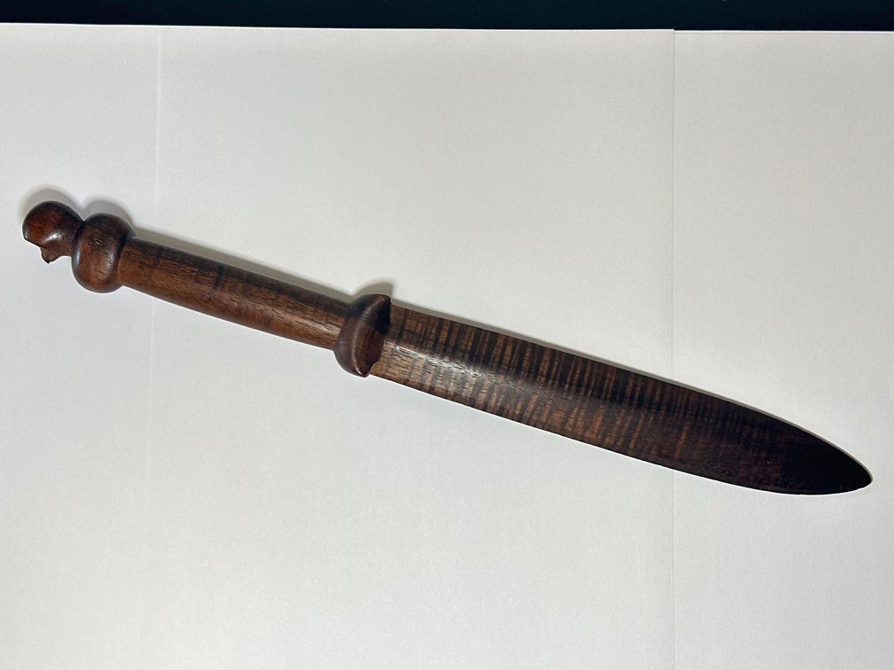 Hand Carved Koa Wood Dagger 