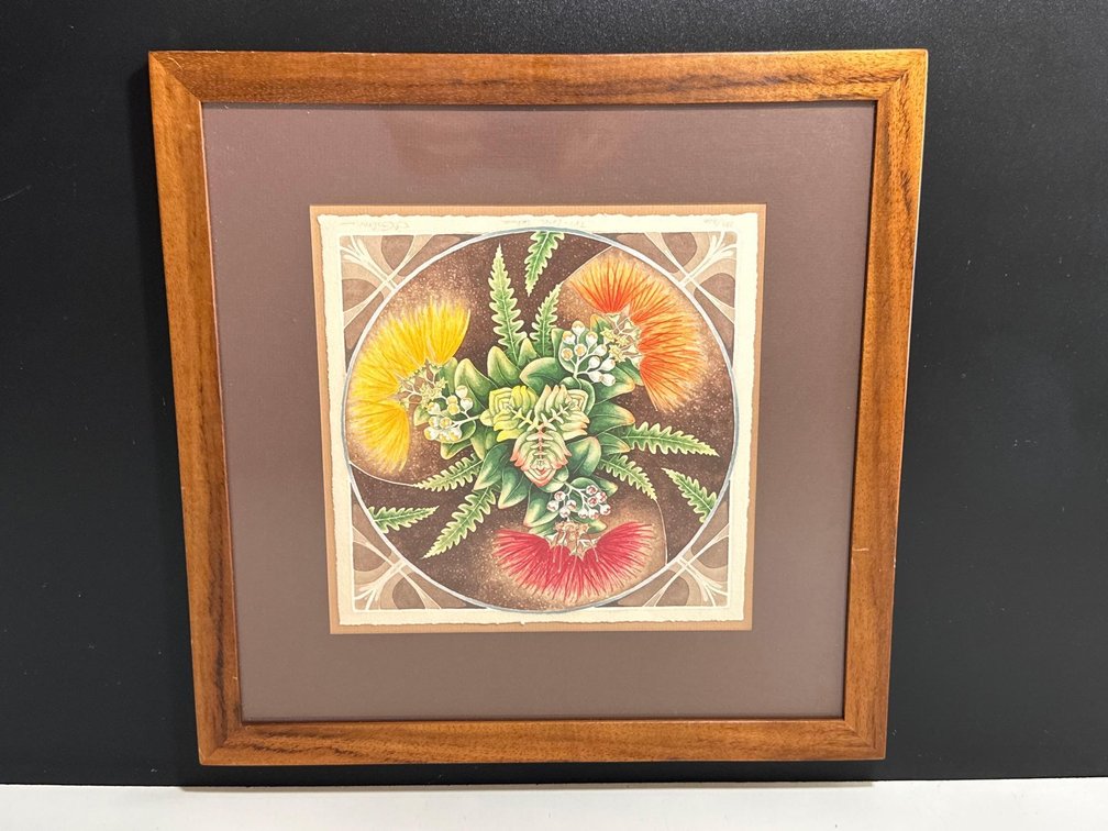 Koa Wood Frame Tri-Color Lehua 