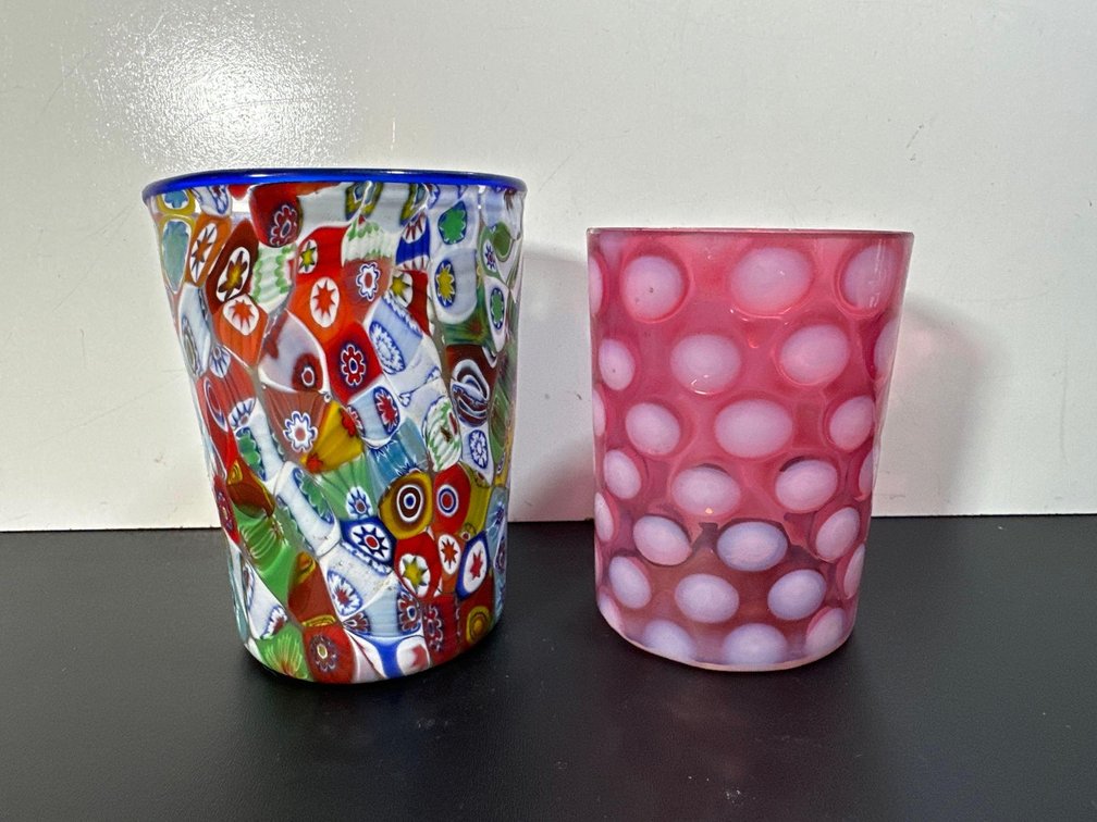 Two Small Art Glass Vases 