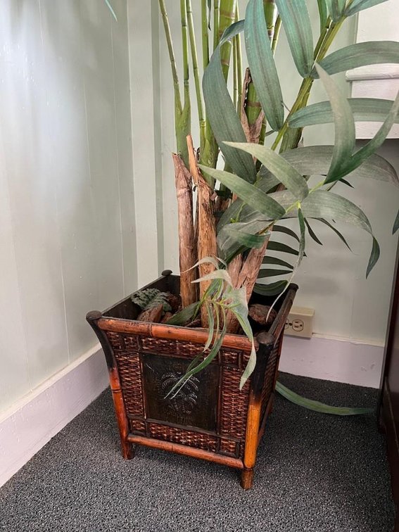 Artificial Tall Plant w/Decorative Stand