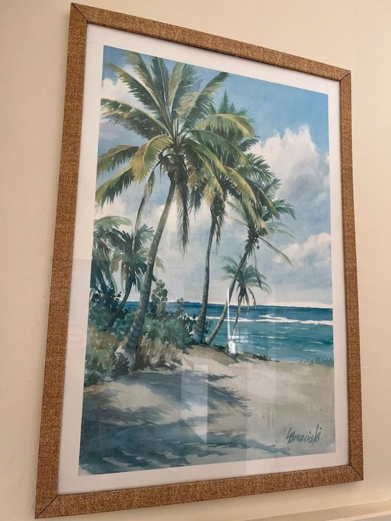 Framed Palm Trees Picture