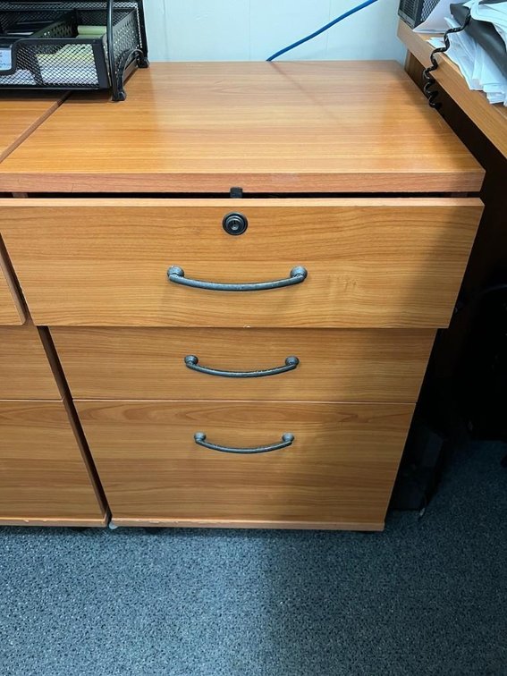 (X's 2) Undercounter wooden file cabinets 