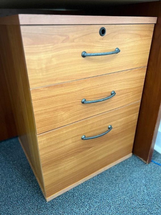 Undercounter wooden file cabinet
