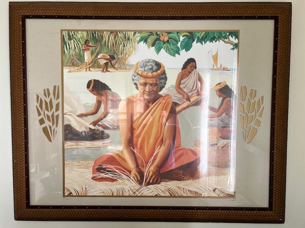 Hawaiian Women Working Artwork
