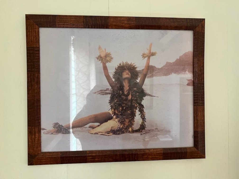 Hula Dancer on Beach Print