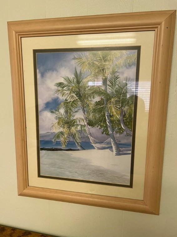 Palms on Beach Print