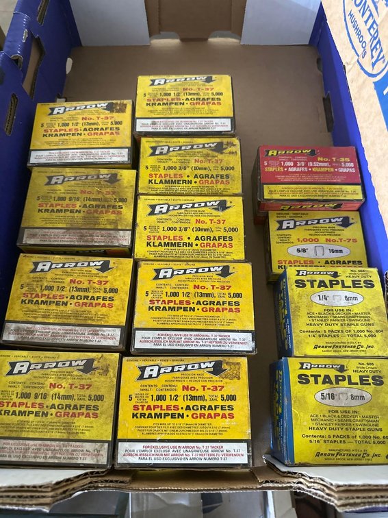 (X's 13) Boxes of Staple Gun Staples