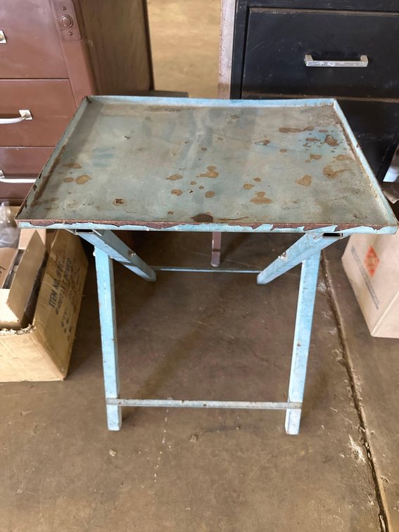 Vintage Folding Metal Work Desk