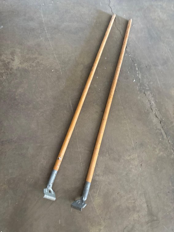 (X's 2) Wood Handle Floor Scrapper and Strippers