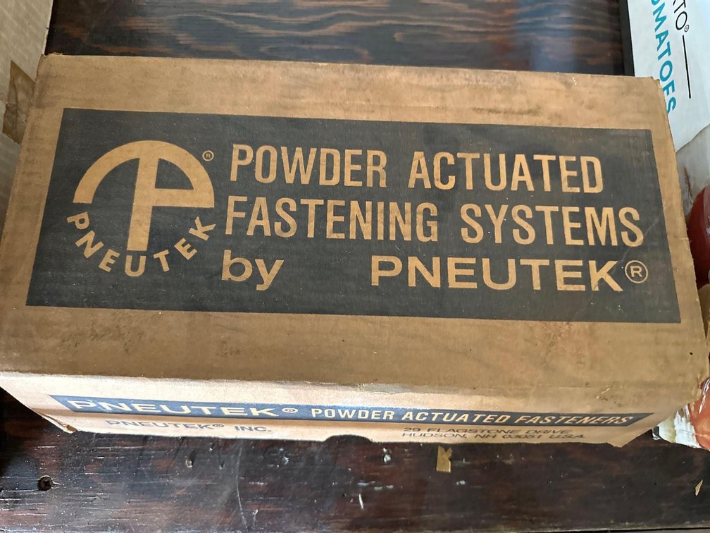 (X's 9) Boxes of Pneutek 100 Piece Powder Actuated Fasteners