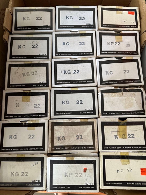 (X's 18) Boxes of SF Fasteners and Powder Loads