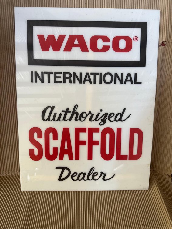WACO International Authorized Scaffold Dealer Sign