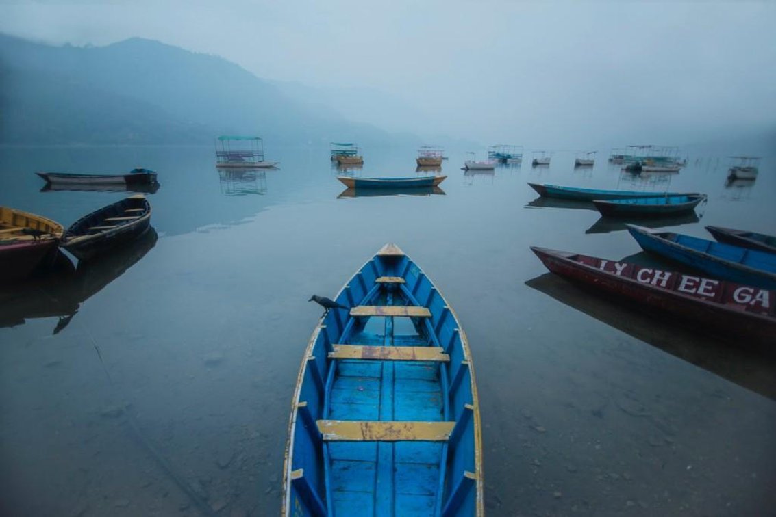 "Blue Boats" Framed Photograph