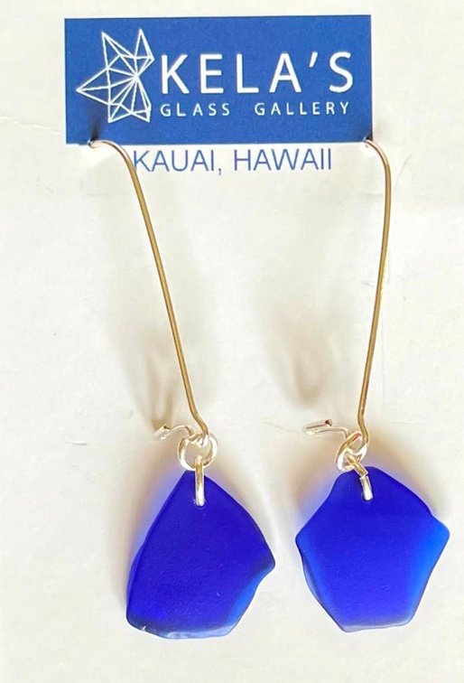 Blue Glass Earrings